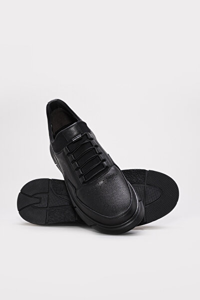 Ayakkabıhane Inside and Outside Genuine Leather Black Men's Casual Daily Shoes Ah08126131242