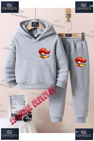 SS SİNSER Παιδικό Unisex Σετ Φόρμας με Κουκούλα με Ειδική Στάμπα "AGACKAKAN K...