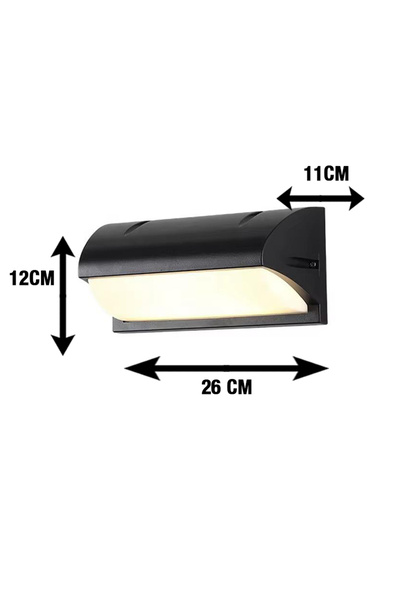 Nerfa 15W Outdoor Wall Light - Yellow Light Color - Waterproof - 26 x 12 x 11 cm