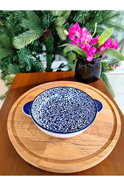 Madame Coco Rêve Bleu Tours New Bone China Yuvarlak Kulplu Tabak - 1 Adet