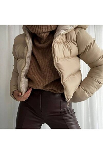 MAXORA SHOP Geacă scurtă cu glugă și fermoar