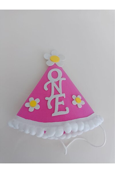 Bkmc Pălărie roz cu tematică Daisy One, pălărie pentru ziua de naștere de 1 a...