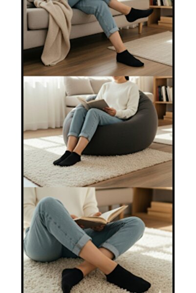 BULUT COLLECTION Unisex Black 5-Piece Socks Set