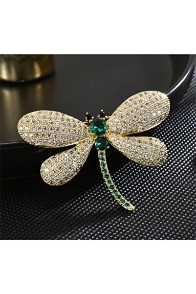 Genel Markalar Yeşil Taşlı Vintage Yusufcuk Broş