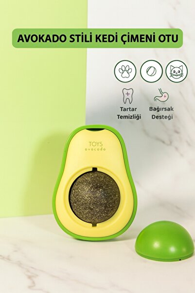 poswicon 1Pc Natural Catnip Cat Grass for Cats Avocado Design Helps Relieve Stress Release Energy