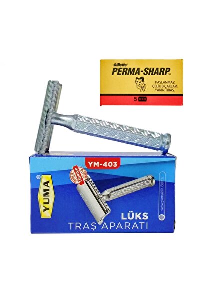 Yuma Jiletli Tıraş Makinesi, Sakal Tıraş Aparatı, Jilet Takılabilir Tıraş Aleti, 5'li Jilet İle Birlikte