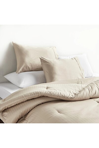 Generic Hampton Cotton Sateen Jacquard 220 Thread Count 3-Piece Queen Comforter Set - 200x240 cm