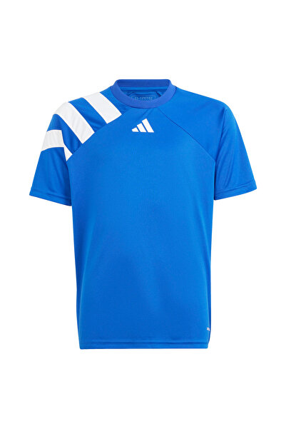 adidas Çizgili Mavi - Beyaz Erkek Çocuk T-Shirt IQ3207-FORTORE23 JSY Y