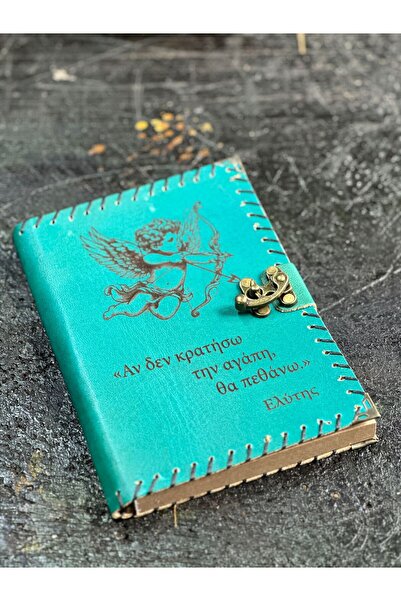 zarif atölye Odysseas if I Can'T Hold You in Greek, I Die Designed Leather Notebook