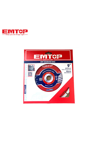 EMTOP Dry Marble Cutting Disc - 9 in x 22.2 mm | Precise Cutting & Professional Performance