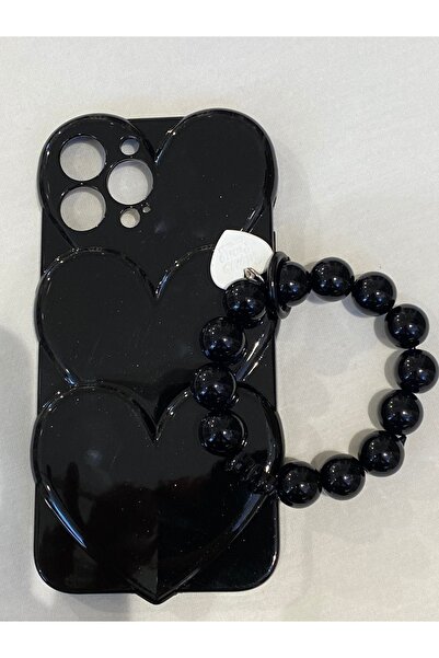 Mee.co İphone 13 Pro Max Uyumlu Kalp Figürlü Metalik Kaplamalı Telefon Kılıfı...