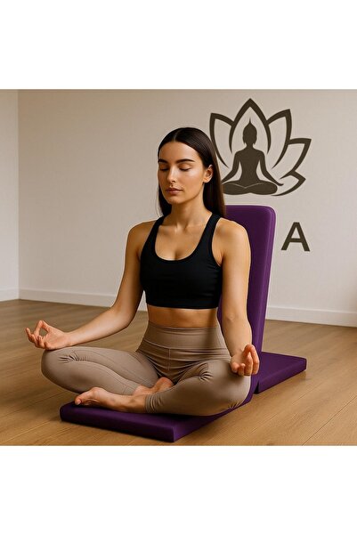 NareSpor Meditasyon Sandalyesi Backjack Destekli Yer Minderi Su ve Leke Tutma...