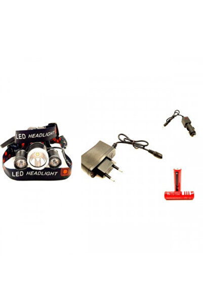 Poro Online Lanternă frontală T 6 cu baterie reîncărcabilă 18650