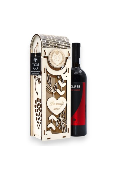 TOM GO Cutie vin - inima în rama florala