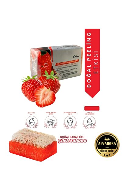 Wolawood صابون طبيعي من ألياف اليقطين والفراولة، صابون عضوي عشبي مصنوع يدويًا...