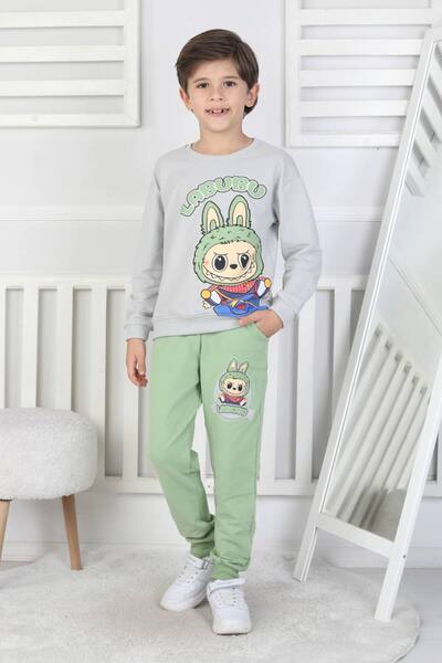 ARBİ kids Boy's Labubu Brushed Two-Thread Fabric Seasonal Suit
