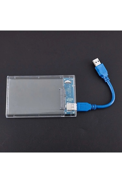 Genel Markalar Şeffaf 2.5 Sata SSD Usb 3.0 Harici Slim Harddisk Kutusu