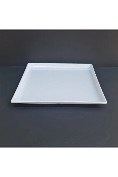 Genel Markalar Beyaz Kare Melamin Servis Tabağı 30 cm | 6 Adet Kahvaltı, Tatlı, Meze Yemek Tabağı