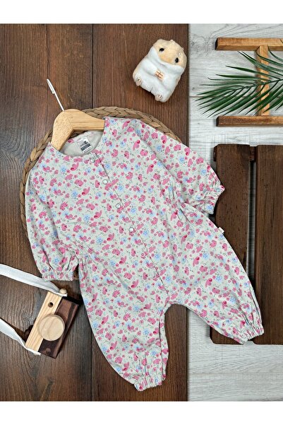 Kids Kingdom Cotton Floral Pattern Long Sleeve Baby Girl Romper