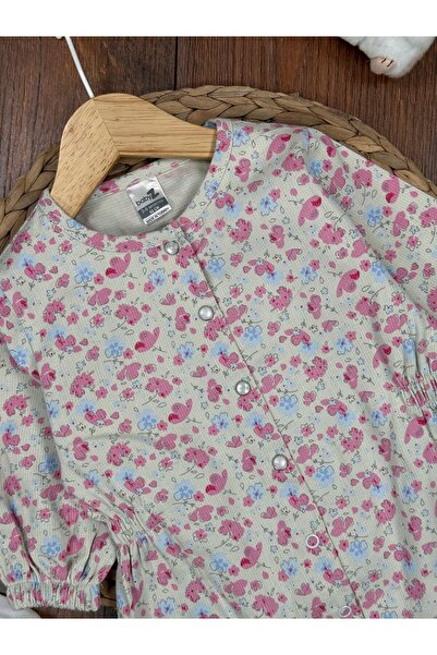 Kids Kingdom Cotton Floral Pattern Long Sleeve Baby Girl Romper