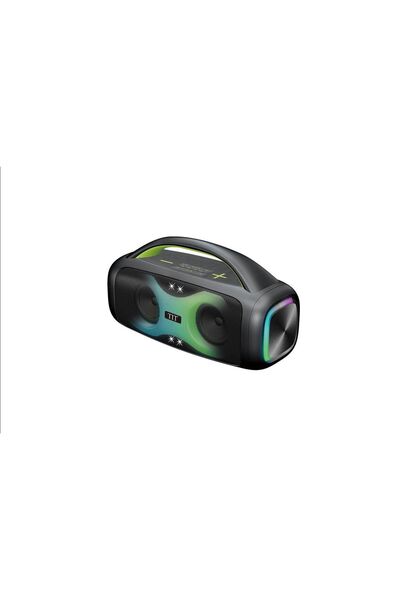 TİT TS-4404 Portable Wireless RGB Speaker with Mic Black 50W