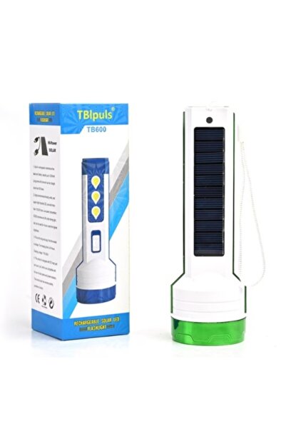 Poro Online Lanternă portabilă TB 600 cu încărcare solară, LED-uri laterale, tip C