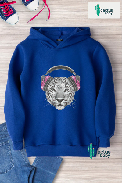 CACTUS COLLECTION Hanorac cu glugă pentru copii, din bumbac cu 3 fire