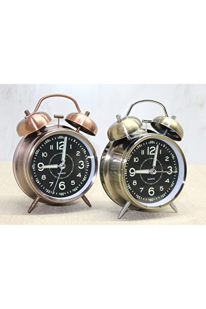 Store Metal Çalar Saat 17x11 cm Retro Tasarım Masa ve Komodin Kullanımı İçin ...