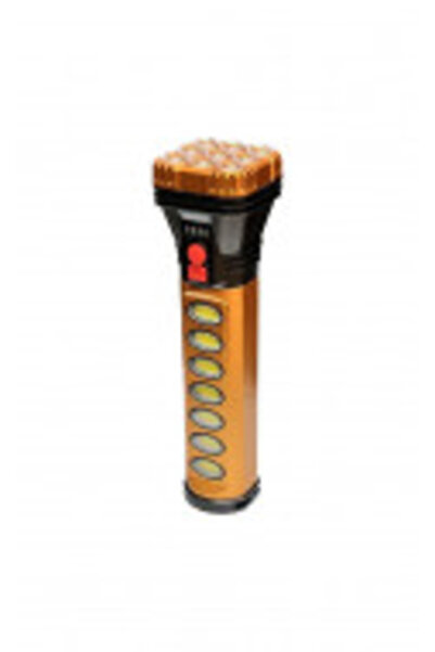 Poro Online Lanterna cu acumulator 18W HB-707-1 MicroUSB 8 LED-uri Laterale Incarcare Solara COB 2 Butoane