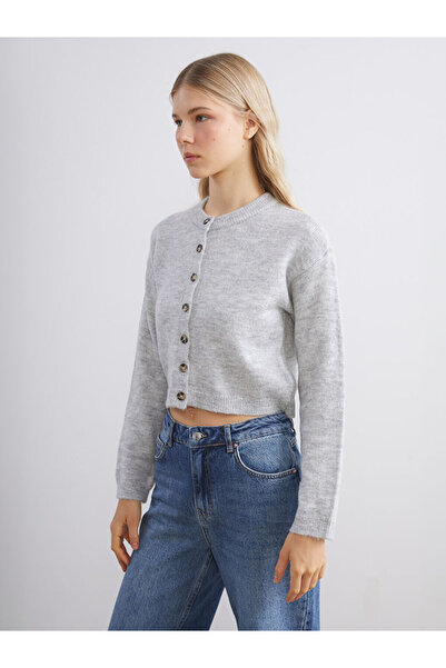 LC Waikiki Sparkling Selections from Shining Store | Crew Neck Women's Knitwear Cardigan