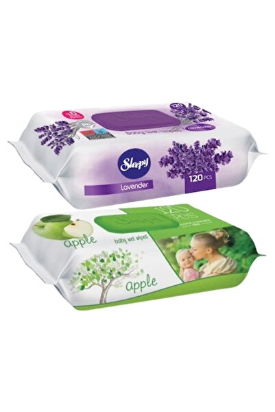 Sleepy Set de igienă 2 x Sleepy, 1 x Șervețele umede 120 buc. Măr, 1 x Șerveț...