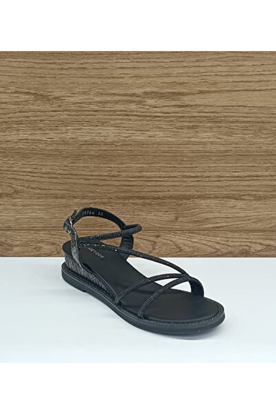 Greyder 59266 Black Genuine Leather Casual Women's Sandals