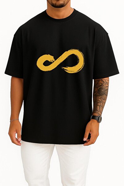 Bahriyeli Collection تي شيرت للجنسين بتصميم كبير الحجم من Infinite Infinitize...