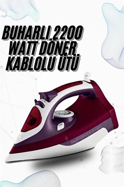 shopwave Steam Corded Iron 2200 Watt Preventive Shock Steam