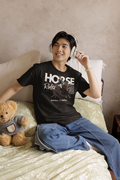 Bigonya Horse, Racing Horse Printed Unisex T-Shirt, Cotton Comfortable Fit