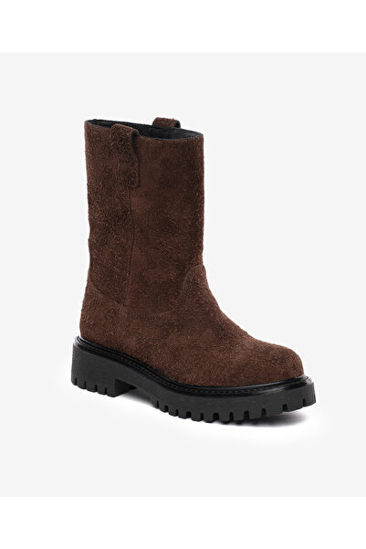 Greyder Kadın Siyah Süet Hakiki Deri Bot 5K2UB35343