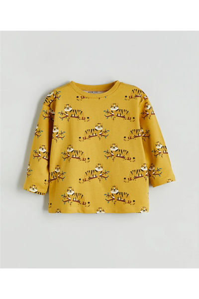 LC Waikiki Crew Neck Printed Baby Boy Pajama Set