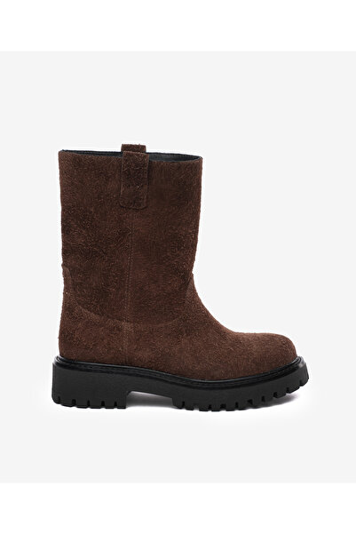 Greyder Kadın Siyah Süet Hakiki Deri Bot 5K2UB35343