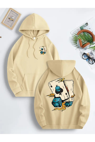 bellanova Poker Printed Unisex Polyester Hooded Sweatshirt,