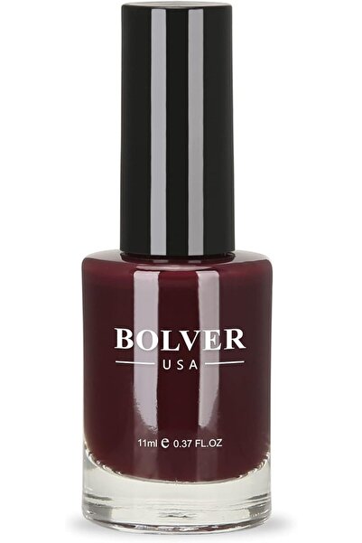 Bolver بولفر - طلاء أظافر سريع الجفاف، لامع، عصري وطبيعي خالٍ من 9 مكونات ضارة، داكن ب