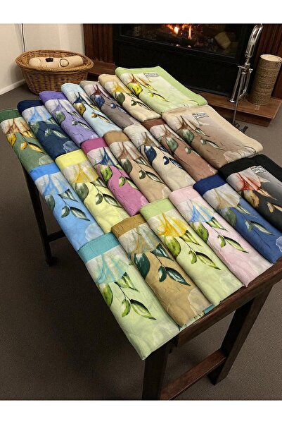 skydem Desenli Bambu Kraş Şal