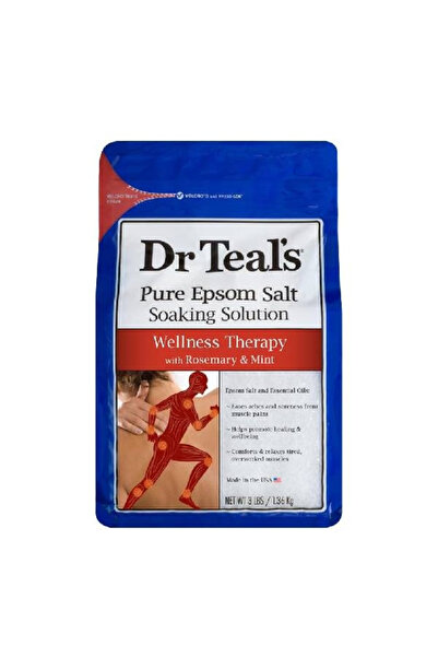 Dr Teals ملح استحمام دكتور تيلز 1360 غرام، ملح إبسوم نقي، بنكهة إكليل الجبل والنعناع