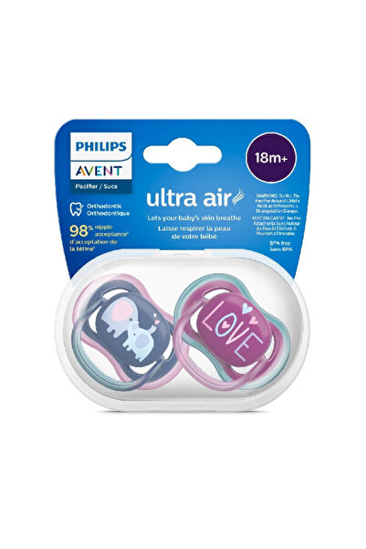 Philips Avent Philips Avent 2-piece Ultra Air Soother for Girls +18 Months SC...