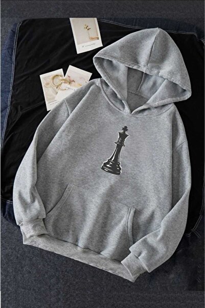 tkn your style Φούτερ με κουκούλα Unisex με σχέδιο στάμπας με πέτρες σκακιού