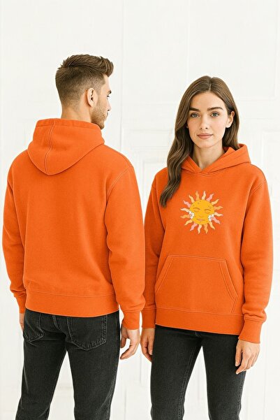 ArtYus Sun Yellow Sun Colorful cu imprimeu cu glugă Swea tricou