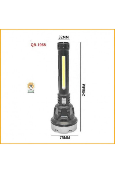 Poro Online Lanterna cu acumulator 24 cm COB Lateral