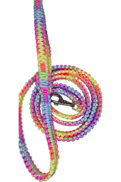 moonparacord Dog Walking Rope Rainbow Color 205 cm