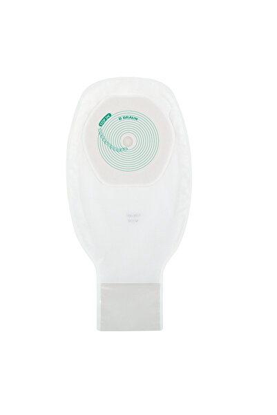 B-Braun Colostomy/ileostomy bag, B Braun, 10 - 70 mm, with drain, clip, trans...