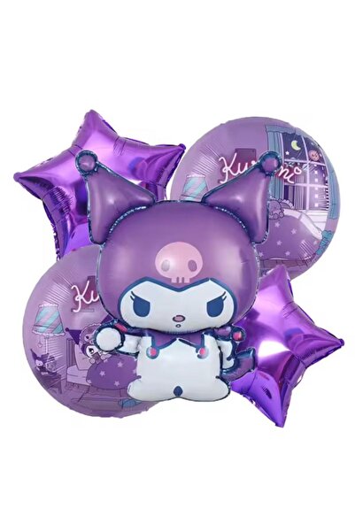 MFM مجموعة بالونات كورومي الفويل 5 قطع باللون الأرجواني