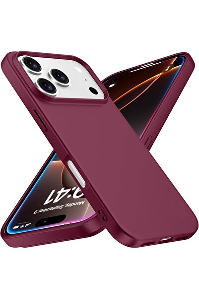 m.tk moveteck iPhone 17 Pro Kılıf Lansman Kamera Korumalı içi Kadife Yumuşak Renkli Silikon Mat Hisli Süet Kapak